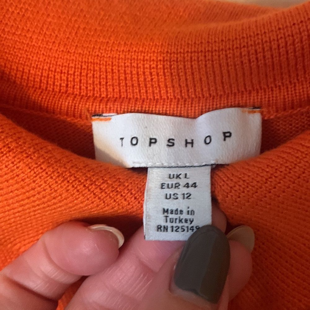 Top shop orange sweater blouse - Picture 3 of 6